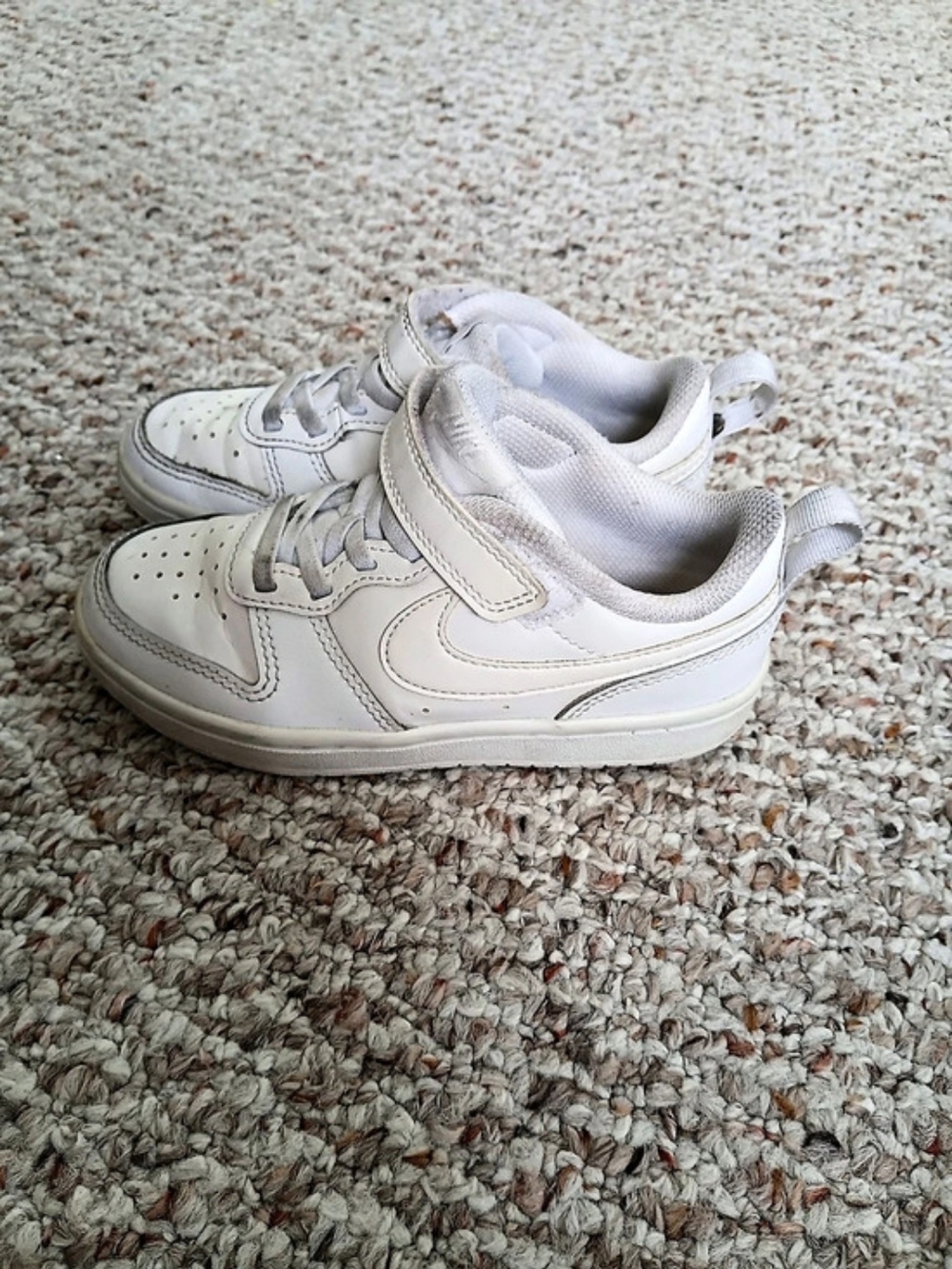 Nike Court Borough Kids White Low Top Sneakers Size US 12C